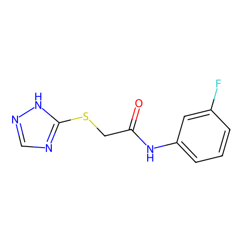 N-(3-fluorophenyl)-2-(4H-1,2,4-triazol-3-ylsulfanyl)acetamide structure