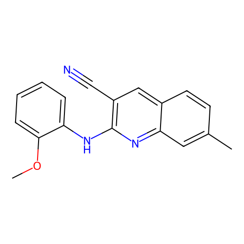 2-(2-Methoxyanilino)-7-methyl-3-quinolinecarbonitrile structure