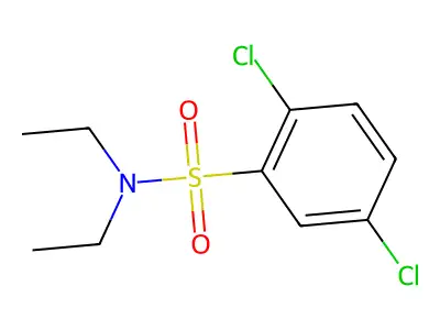 2,5-dichloro-N,N-diethylbenzenesulfonamide structure