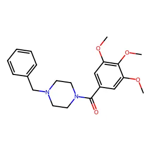 (4-Benzyl-1-piperazinyl)(3,4,5-trimethoxyphenyl)methanone structure