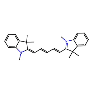 1,1',3,3,3',3'-Hexamethylindodicarbocyanine structure