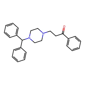 1-Propanone, 3-[4-(diphenylmethyl)-1-piperazinyl]-1-phenyl- structure