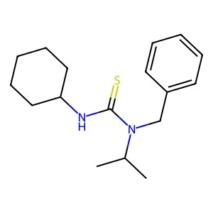 1-Benzyl-3-cyclohexyl-1-propan-2-ylthiourea structure