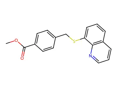Methyl 4-[(quinolin-8-ylsulfanyl)methyl]benzoate structure
