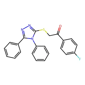 2-[(4,5-Diphenyl-1,2,4-triazol-3-yl)sulfanyl]-1-(4-fluorophenyl)ethanone structure