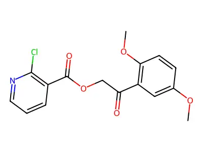 2-(2,5-Dimethoxyphenyl)-2-oxoethyl 2-chloropyridine-3-carboxylate structure