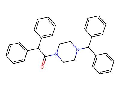 1-(4-(Diphenylmethyl)piperazinyl)-2,2-diphenylethan-1-one structure