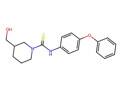 3-(hydroxymethyl)-N-(4-phenoxyphenyl)piperidine-1-carbothioamide structure
