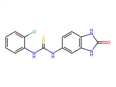 1-(2-Chlorophenyl)-3-(2-oxo-1,3-dihydrobenzimidazol-5-yl)thiourea structure