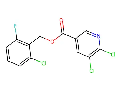 (2-Chloro-6-fluorophenyl)methyl 5,6-dichloropyridine-3-carboxylate structure