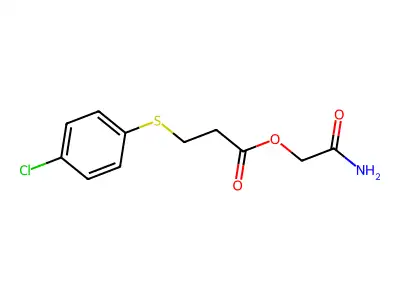(2-Amino-2-oxoethyl) 3-(4-chlorophenyl)sulfanylpropanoate structure