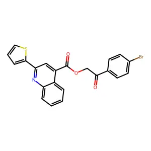 2-(4-Bromophenyl)-2-oxoethyl 2-(thiophen-2-yl)quinoline-4-carboxylate structure