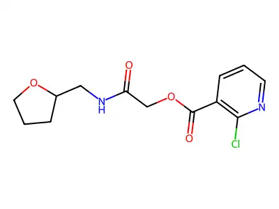 {[(Oxolan-2-yl)methyl]carbamoyl}methyl 2-chloropyridine-3-carboxylate structure