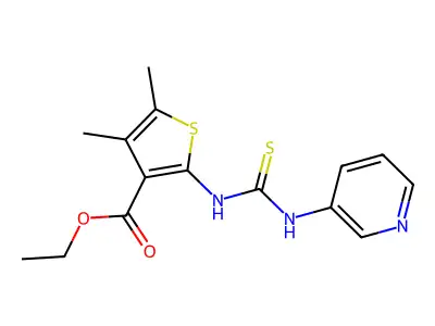 Ethyl 4,5-dimethyl-2-(pyridin-3-ylcarbamothioylamino)thiophene-3-carboxylate structure