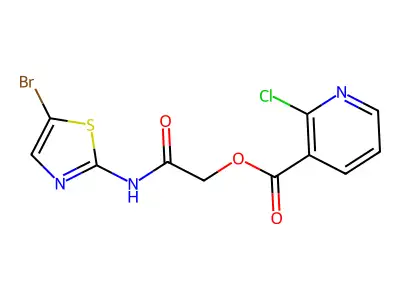 [(5-Bromo-1,3-thiazol-2-yl)carbamoyl]methyl 2-chloropyridine-3-carboxylate structure
