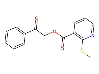 Phenacyl 2-methylsulfanylpyridine-3-carboxylate structure