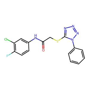 C15H11ClFN5OS structure