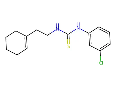 N-(3-Chlorophenyl)-N'-[2-(cyclohex-1-en-1-yl)ethyl]thiourea structure