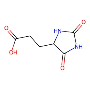 (R)-3-(2,5-二氧代咪唑烷-4-基)丙酸 structure