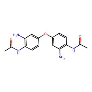 N-{4-[4-(acetylamino)-3-aminophenoxy]-2-aminophenyl}acetamide structure