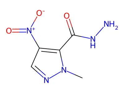 1-methyl-4-nitro-1H-pyrazole-5-carbohydrazide structure