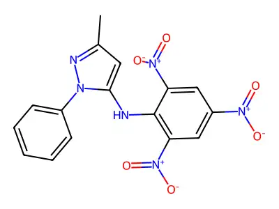 (3-Methyl-1-phenylpyrazol-5-yl)(2,4,6-trinitrophenyl)amine structure