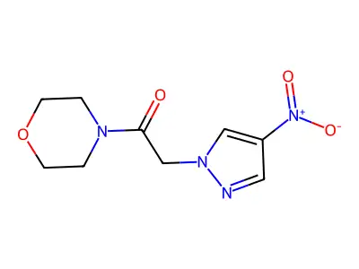 1-Morpholin-4-yl-2-(4-nitropyrazol-1-yl)ethanone structure