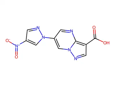 6-(4-Nitropyrazol-1-yl)pyrazolo[1,5-a]pyrimidine-3-carboxylic acid structure