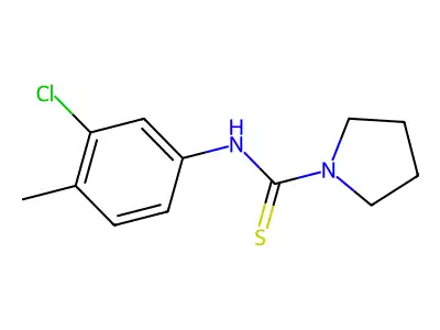 N-(3-chloro-4-methylphenyl)pyrrolidine-1-carbothioamide structure