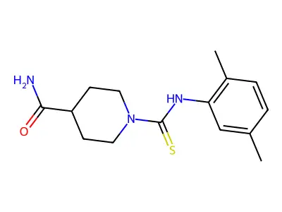 1-[(2,5-Dimethylphenyl)carbamothioyl]piperidine-4-carboxamide structure