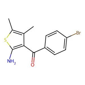 (2-Amino-4,5-dimethylthiophen-3-YL)(4-bromophenyl)methanone structure