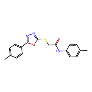 N-(p-Tolyl)-2-((5-(p-tolyl)-1,3,4-oxadiazol-2-yl)thio)acetamide structure