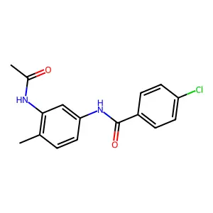 N-(3-acetamido-4-methylphenyl)-4-chlorobenzamide structure