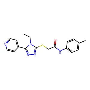 2-((4-ET-5-(4-Pyridinyl)-4H-1,2,4-triazol-3-YL)thio)-N-(4-methylphenyl)acetamide structure