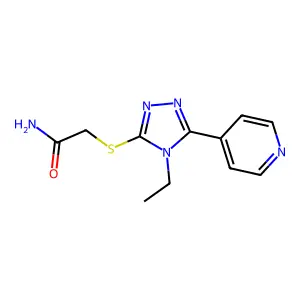 2-{[4-ethyl-5-(pyridin-4-yl)-4H-1,2,4-triazol-3-yl]sulfanyl}acetamide structure