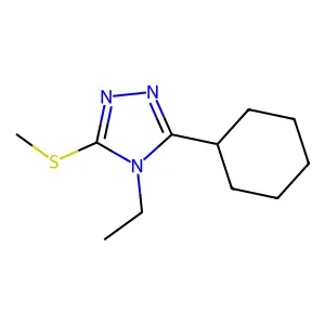 3-Cyclohexyl-4-ethyl-5-(methylthio)-4H-1,2,4-triazole structure
