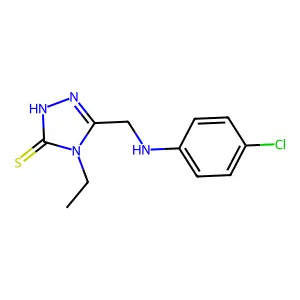 5-(((4-Chlorophenyl)amino)methyl)-4-ethyl-4H-1,2,4-triazole-3-thiol structure