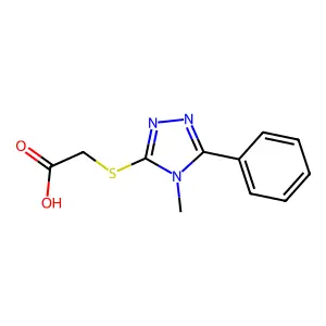 2-((4-Methyl-5-phenyl-4H-1,2,4-triazol-3-yl)thio)acetic acid structure