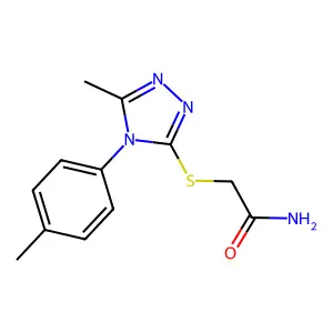 2-[[5-Methyl-4-(4-methylphenyl)-1,2,4-triazol-3-yl]sulfanyl]acetamide structure
