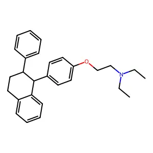 Triethylamine, 2-(p-(2-phenyl-1,2,3,4-tetrahydro-1-naphthyl)phenoxy)-, (Z)- structure