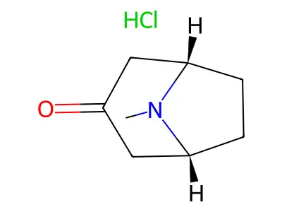 8-Methyl-8-azabicyclo(3.2.1)octan-3-one--hydrogen chloride (1/1) structure