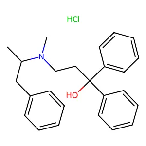 Benzhydrol, alpha-(2-(methyl(alpha-methylphenethyl)amino)ethyl)-, hydrochloride structure