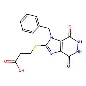 3-[(1-benzyl-4,7-dioxo-4,5,6,7-tetrahydro-1h-imidazo[4,5-d]pyridazin-2-yl)sulfanyl]propanoic acid structure