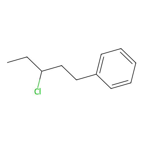 Benzene, (3-chloropentyl) structure