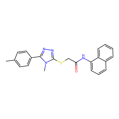 C22H20N4OS structure
