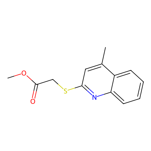 Methyl 2-((4-methylquinolin-2-yl)thio)acetate structure