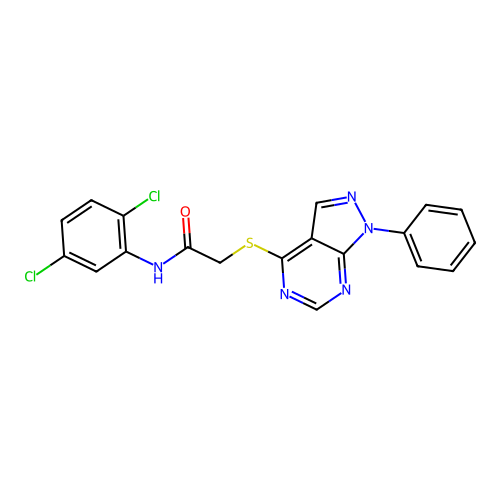 C19H13Cl2N5OS structure