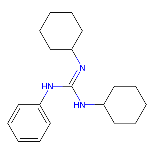 1,2-Dicyclohexyl-3-phenylguanidine structure