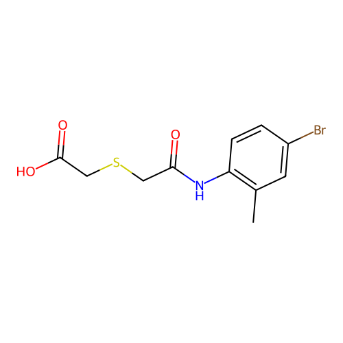2-({[(4-Bromo-2-methylphenyl)carbamoyl]methyl}sulfanyl)acetic acid structure