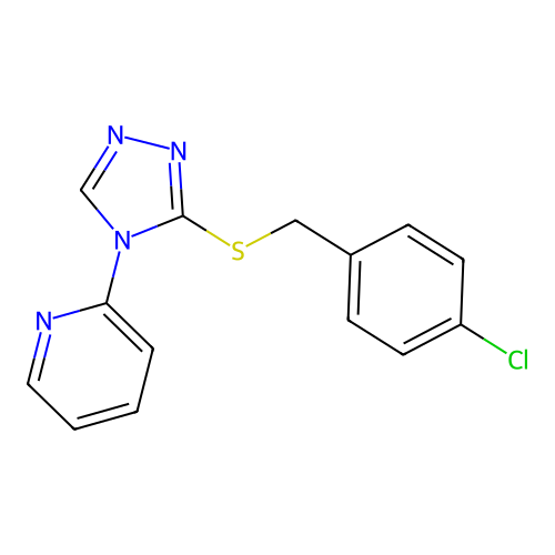 2-[3-(4-Chloro-benzylsulfanyl)-[1,2,4]triazol-4-yl]-pyridine structure